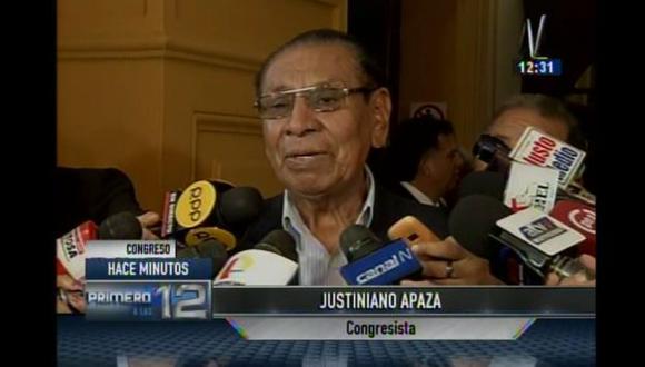 Esta es la definición de democracia del congresista Justianno Apaza y más de uno no la entendió. (Captura de video)