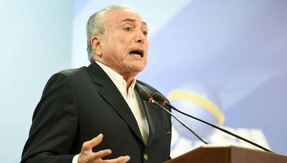 El presidente de Brasil Michel Temer reiteró que no renunciará a su cargo (Efe).