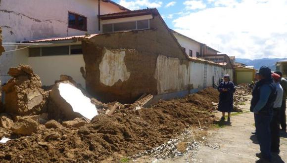 Zona afectada se encuentra cerca a un colegio. (Andina)