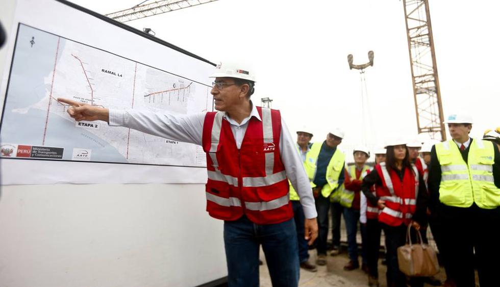 Martín Vizcarra: ‘Nuestra convicción es que la línea 2 del metro de Lima pueda terminarse al 2021’. (Renzo Salazar)