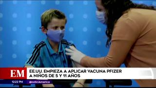 Coronavirus en Estados Unidos: Empiezan a inocular con vacuna Pfizer a niños de 5 y 11 años