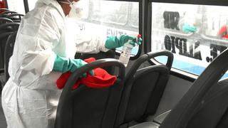 Coronavirus en Perú: realizan limpieza y desinfección de buses de transporte que circulan durante aislamiento social 