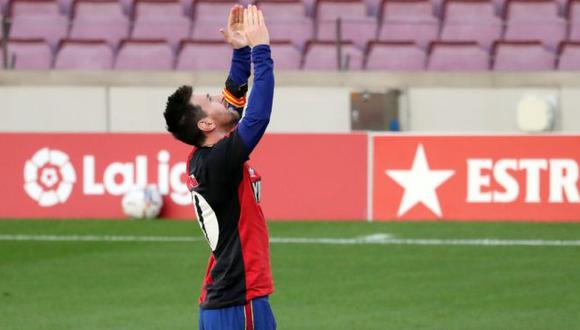 Lionel Messi reveló cómo realizó el homenaje a Diego Maradona. (Foto: EFE)