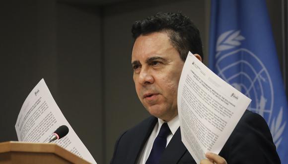 Samuel Moncada, embajador de Venezuela ante la ONU (AFP)