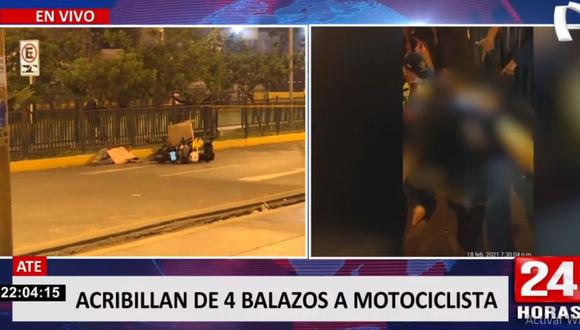 El crimen del prestamista Rolando Michael Salinas se perpetró en el cruce de las avenidas Prolongación Javier Prado y Metropolitana. (Foto: 24 Horas)