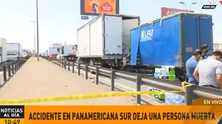 San Juan de Miraflores: conductor murió tras choque de furgoneta y camión en la Panamericana Sur