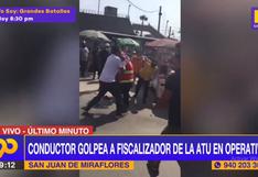 San Juan de Miraflores: sujetos golpean a inspectores de la ATU para evitar traslado de combi al depósito