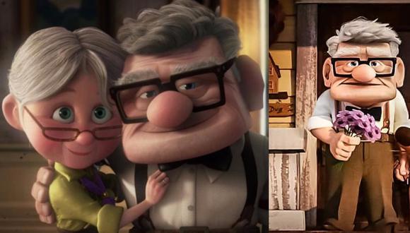 Carl y Ellie, de "Up"; y la cita de Carl, de "La Vida de Dug" (Foto:Pixar)