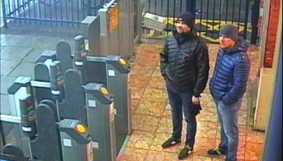 Reino Unido ha tramitado un orden de detención europea contra los sospechosos, identificados como Alexander Petrov y Ruslán Boshírov, y serían arrestados si se hallaran en territorio comunitario. (Foto: EFE)