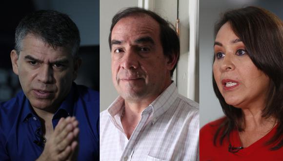Julio Guzmán, Yonhy Lescano y Nidia Víclhez competirán en las elecciones generales a la presidencia.