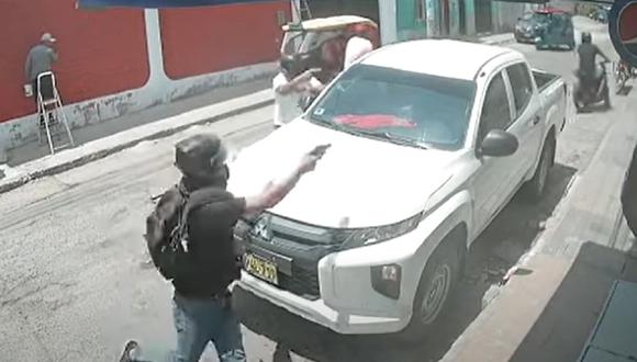 Empresario dispara contra delincuentes. (Foto: captura de video)