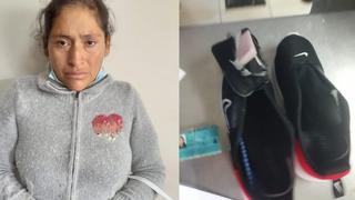 Mujer pretendió ingresar con droga a penal de Socabaya camuflada en zapatillas en Arequipa