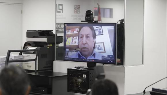 Alejandro Toledo participó de manera virtual en la audiencia de control de acusación por el Caso Interoceánica. (GEC)