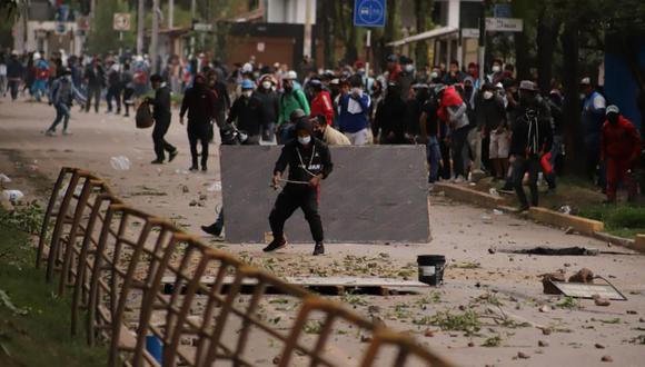 Manifestantes en Cusco. (Foto: corresponsal/cusco)
