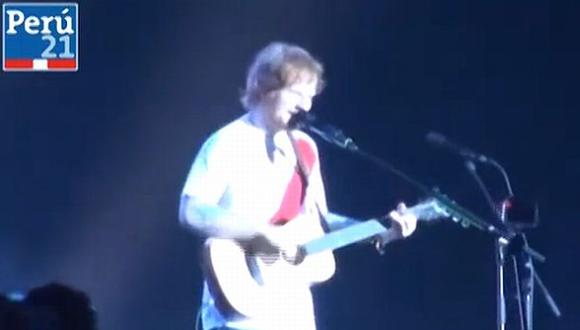 Ed Sheeran se presentó en Lima usando la camiseta de la selección peruana (Captura)