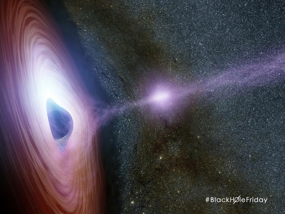 La luz de un agujero negro nunca sale. (NASA)