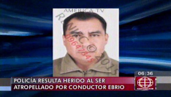 Chofer ebrio atropelló a policía frente a comisaría en Los Olivos. (Captura de TV)