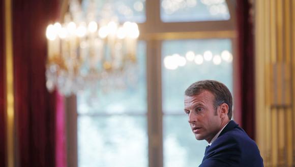 Macron presentó sus directrices de política exterior a los embajadores franceses.  (Foto: AFP)