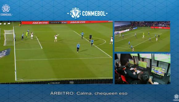 Conmebol dio a conocer el audio del VAR sobre polémica en Perú vs. Uruguay. (Captura: Conmebol)