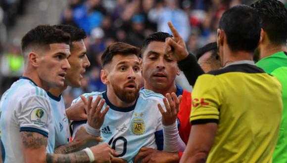 Lionel Messi acusó a la Conmebol de corrupta, durante la Copa América. (Foto: AFP)