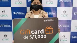 SAT de Lima premiará con Gift Cards de S/1000 a quienes paguen sus tributos hasta el 31 de Agosto