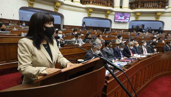 Mirtha Vásquez se presentó ante el pleno del Congreso este martes 23 de noviembre. (Foto: Congreso)