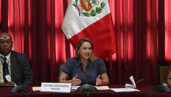 La congresista Luciana León solicitó se debata caso de Moisés Mamani en el pleno del jueves 7 de marzo. (Foto: Rolly Reyna / GEC)