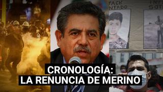 Manuel Merino: conoce la cronología de su renuncia a la presidencia