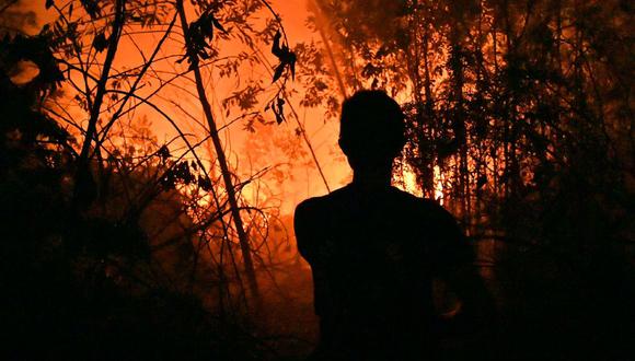 Indonesia ha movilizado a unos 9.000 bomberos y soldados con helicópteros para tratar de apagar los incendios que asolan los bosques tropicales de Sumatra y Borneo. (Foto: AFP)