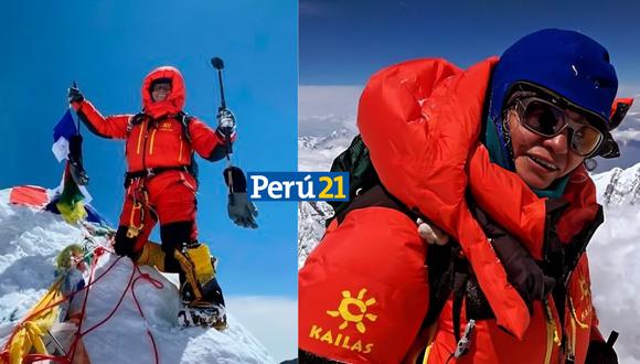 Montañista Flor Cuenca se perfila como la primera peruana en lograr los 14 ‘ochomiles’. (Foto: Composición)