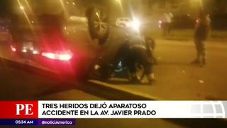 San Borja: tres heridos tras aparatoso accidente en la avenida Javier Prado [VIDEO]