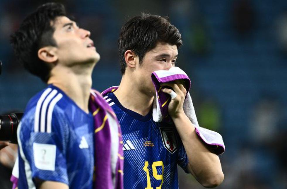 El lamento de Japón tras la eliminación del Mundial Qatar 2022.  (Foto: AFP)