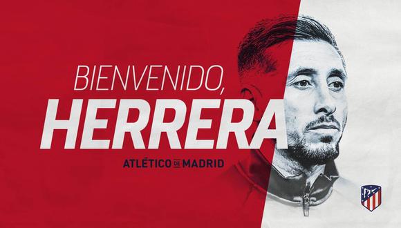 Héctor Herrera jugará tres temporadas para el Atlético de Madrid. (Foto: @Atleti)