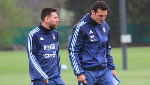 Lionel Scaloni contó detalles del estado de Messi tras su contagio de COVID-19. (Foto: AFA)