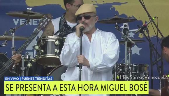 Miguel Bosé se presentó en el Venezuela Aid Live. (Foto: Captura)