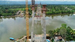 Construcción del puente Huallaga tiene avance del 57%, según el MTC