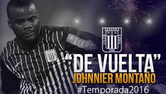Alianza Lima oficializó la contratación de Johnnier Montaño. (Facebook)
