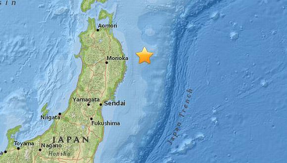 Terremoto de 6,9 grados sacude la costa norte de Japón con alerta de tsunami. (USGS)