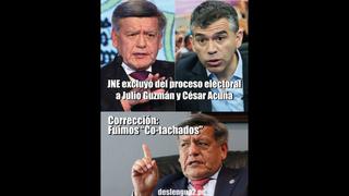 Mira los memes de Julio Guzmán y César Acuña tras el fallo del JEE [Fotos]