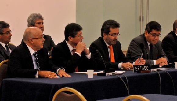 Ministro Juan Jiménez se presentó ante el pleno de la Comisión Interamericana de Derechos Humanos. (Difusión)