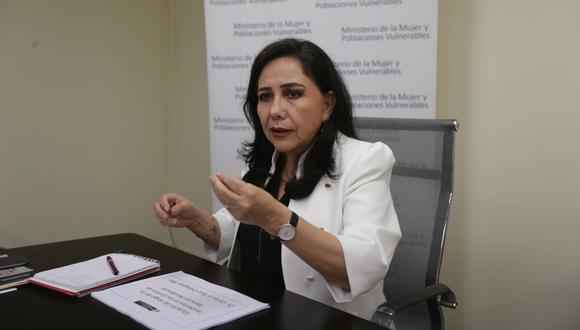 Ministra de la Mujer lamentó el nuevo caso de feminicidio. (Foto: GEC)