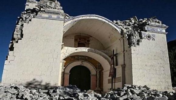 Sismo del año pasado daño estructura de templos de Valle del Colca. (Foto: Miguel Idme)