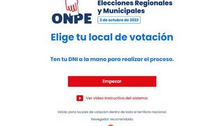 Elecciones 2022: dos millones de peruanos ya eligieron su local de votación, informó la ONPE