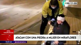 Ladrón golpea con una piedra a mujer en Miraflores