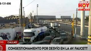 Se registra gran congestión en la Av. Faucett por obras de la Línea 2 del Metro de Lima [VIDEO] 
