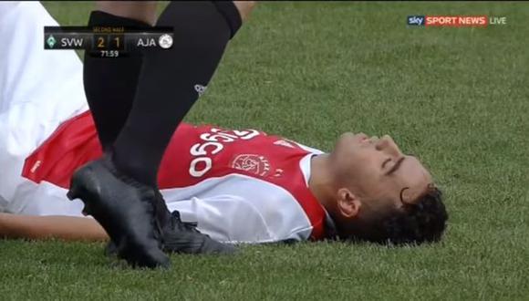 Abdelhak Nouri: Jugador del Ajax se desmaya en pleno partido por arritmia severa. (Captura YouTube)
