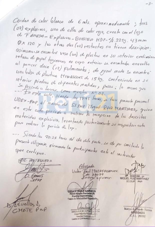 Documento de la Dircote donde detalla los armamentos encontrados en el local Todas las voces, organización de Guillermo Bermejo.