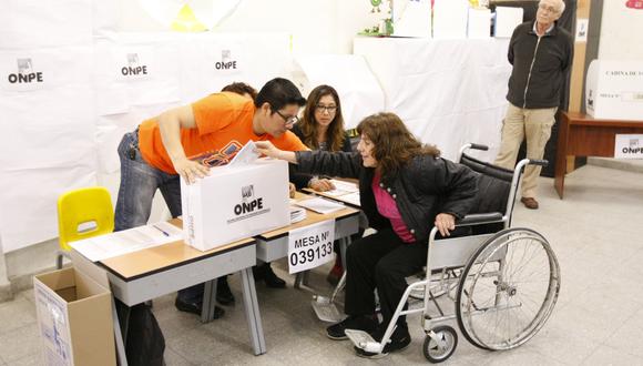 ONPE implementará mesas especiales de sufragio para personas con discapacidad. (Perú21)