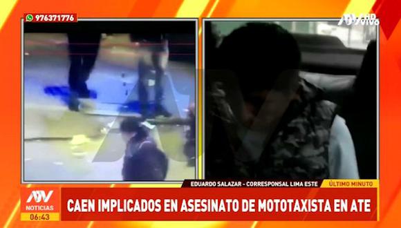Detenidos fueron identificados como Gabriel Saldaña Gamboa y José Miguel Tello. (Captura: ATV Noticias)