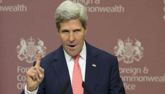 John Kerry hoy durante visita en Londres. (AP)